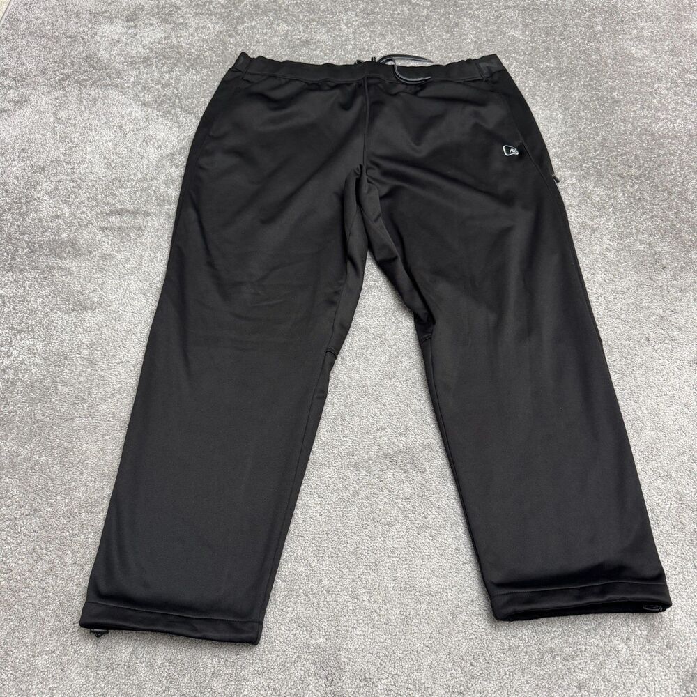 AND1 Tech Fleece Straight Leg Track Pants Mens 3Xl Black Zipped Pockets Active